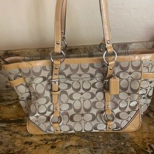Coach Signature Khaki Tote